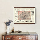 Vintage Map of Nurnberg, Germany 1920