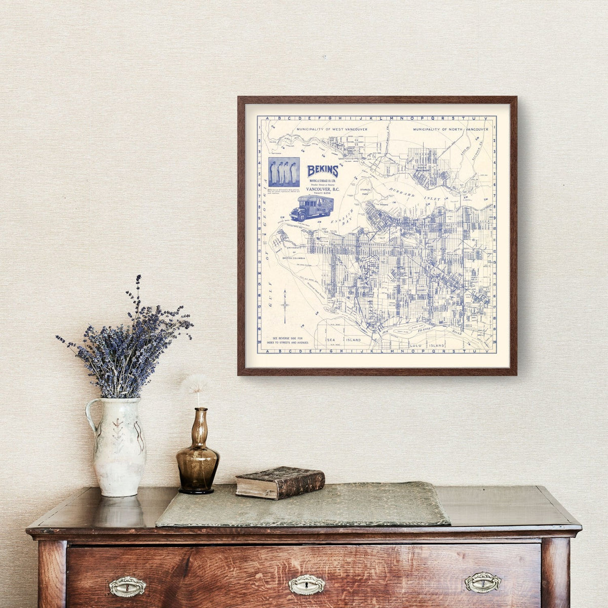 Vintage Map of Vancouver, Canada 1920, photo 3 of 5