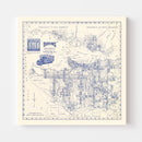 Vintage Map of Vancouver, Canada 1920