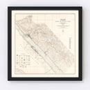 Vintage Map of Juneau, Alaska 1918