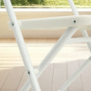 Folding Chairs, Stackable & Waterproof (Set of 4) - White by HouseOfZazla