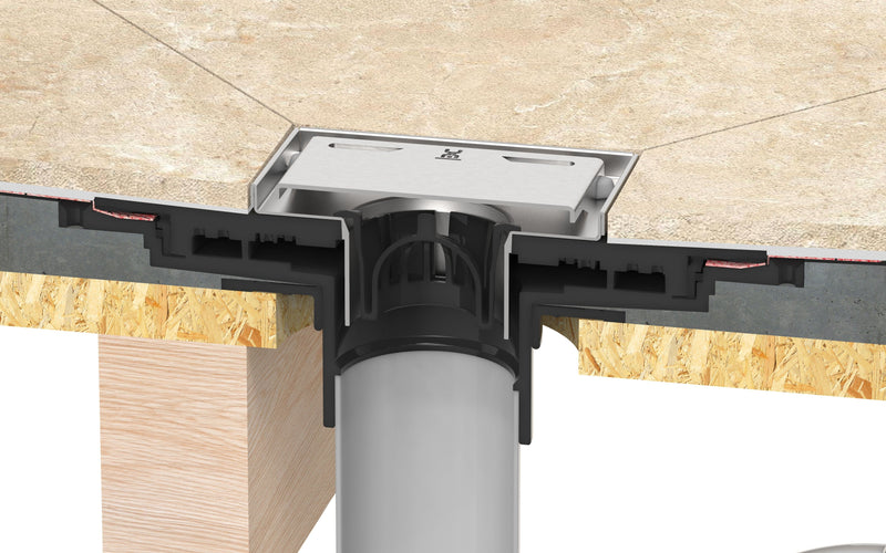 GURU SQUARE DRAIN CONNECTOR KIT ABS