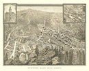 Vintage Map of Deadwood, South Dakota 1884