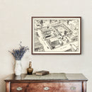Vintage Map of Denver, Oklahoma 1860