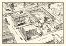 Vintage Map of Denver, Oklahoma 1860