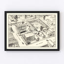 Vintage Map of Denver, Oklahoma 1860