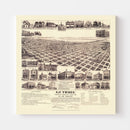 Vintage Map of Guthrie, Oklahoma 1891