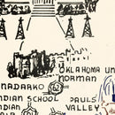 Vintage Map of Oklahoma 1940