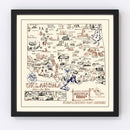 Vintage Map of Oklahoma 1940