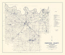 Vintage Map of Pontotoc County, Oklahoma 1936