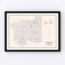 Vintage Map of Cotton County, Oklahoma 1936