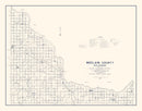 Vintage Map of McClain County, Oklahoma 1936