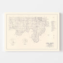 Vintage Map of Love County, Oklahoma 1936