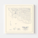 Vintage Map of Woods County, Oklahoma 1936