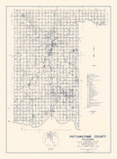 Vintage Map of Pottawatomie County, Oklahoma 1936