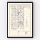 Vintage Map of Pottawatomie County, Oklahoma 1936