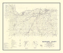 Vintage Map of Muskogee County, Oklahoma 1936