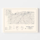 Vintage Map of Oklahoma County, Oklahoma 1936