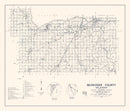 Vintage Map of Oklahoma County, Oklahoma 1936