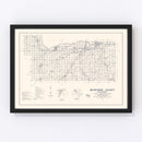 Vintage Map of Oklahoma County, Oklahoma 1936