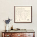 Vintage Map of Ellis County, Oklahoma 1936