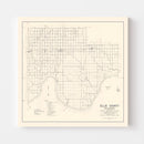 Vintage Map of Ellis County, Oklahoma 1936