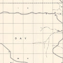 Vintage Map of Ellis County, Oklahoma 1936