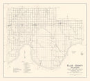 Vintage Map of Ellis County, Oklahoma 1936