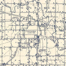 Vintage Map of Grady County, Oklahoma 1936