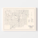 Vintage Map of Comanche County, Oklahoma 1936