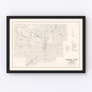 Vintage Map of Comanche County, Oklahoma 1936