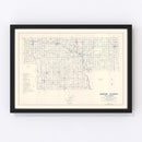Vintage Map of Garvin County, Oklahoma 1936