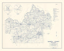 Vintage Map of Haskell County, Oklahoma 1936