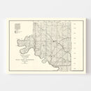 Vintage Osage Indian Reservation Map 1917