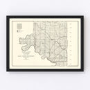 Vintage Osage Indian Reservation Map 1917