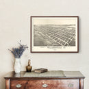Vintage Map of Oklahoma City, Oklahoma 1890