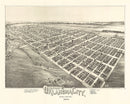 Vintage Map of Oklahoma City, Oklahoma 1890