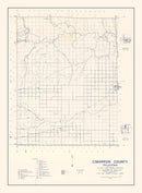 Vintage Map of Cimarron County, Oklahoma 1936