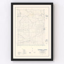 Vintage Map of Cimarron County, Oklahoma 1936