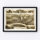 Vintage Map of Valley Forge, Pennsylvania 1890