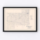 Vintage Map of Beckham County, Oklahoma 1936