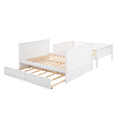 Bunk Bed With Twin Size Trundle, Guardrails by HouseOfZazla