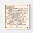 Vintage Map of Okmulgee, Oklahoma 1936