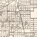Vintage Map of Okmulgee, Oklahoma 1936