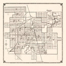 Vintage Map of Okmulgee, Oklahoma 1936