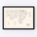 Vintage Map of Love County, Oklahoma 1936