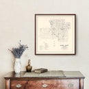 Vintage Map of Murray County, Oklahoma 1936