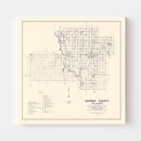 Vintage Map of Murray County, Oklahoma 1936
