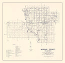 Vintage Map of Murray County, Oklahoma 1936