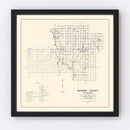 Vintage Map of Murray County, Oklahoma 1936